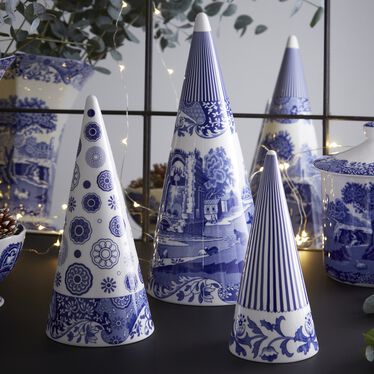Blue Italian Medium Decorative Cone